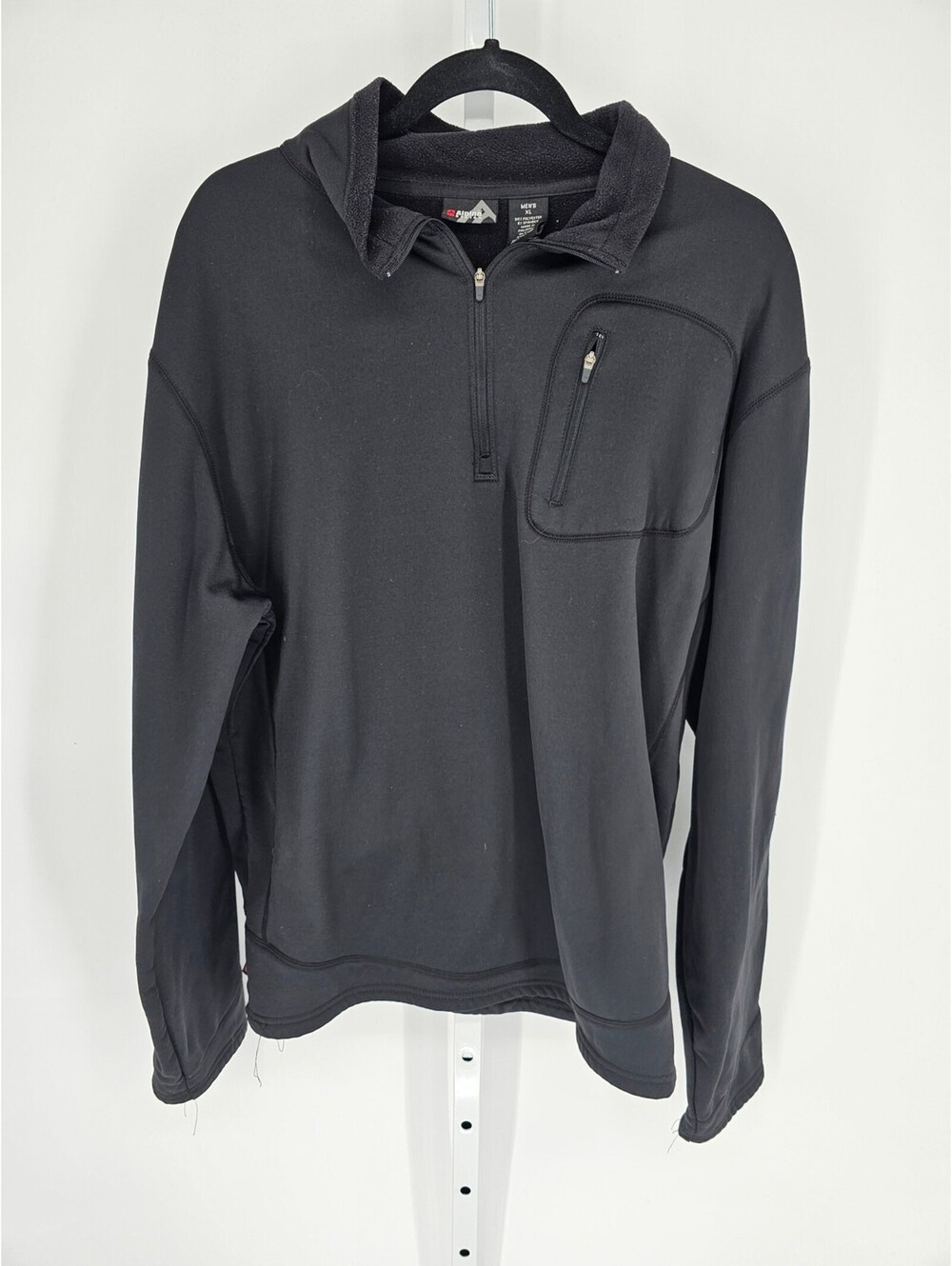 Alpine Design Men's Black Polyester Blend Quarter-Zip Sweatshirt Size XL